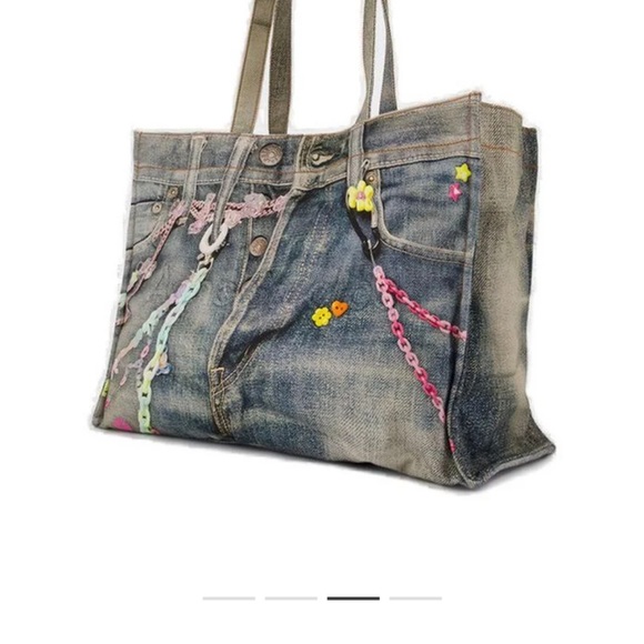 Acne Studios Handbags - Acne Denim Tote with Colorful Chains